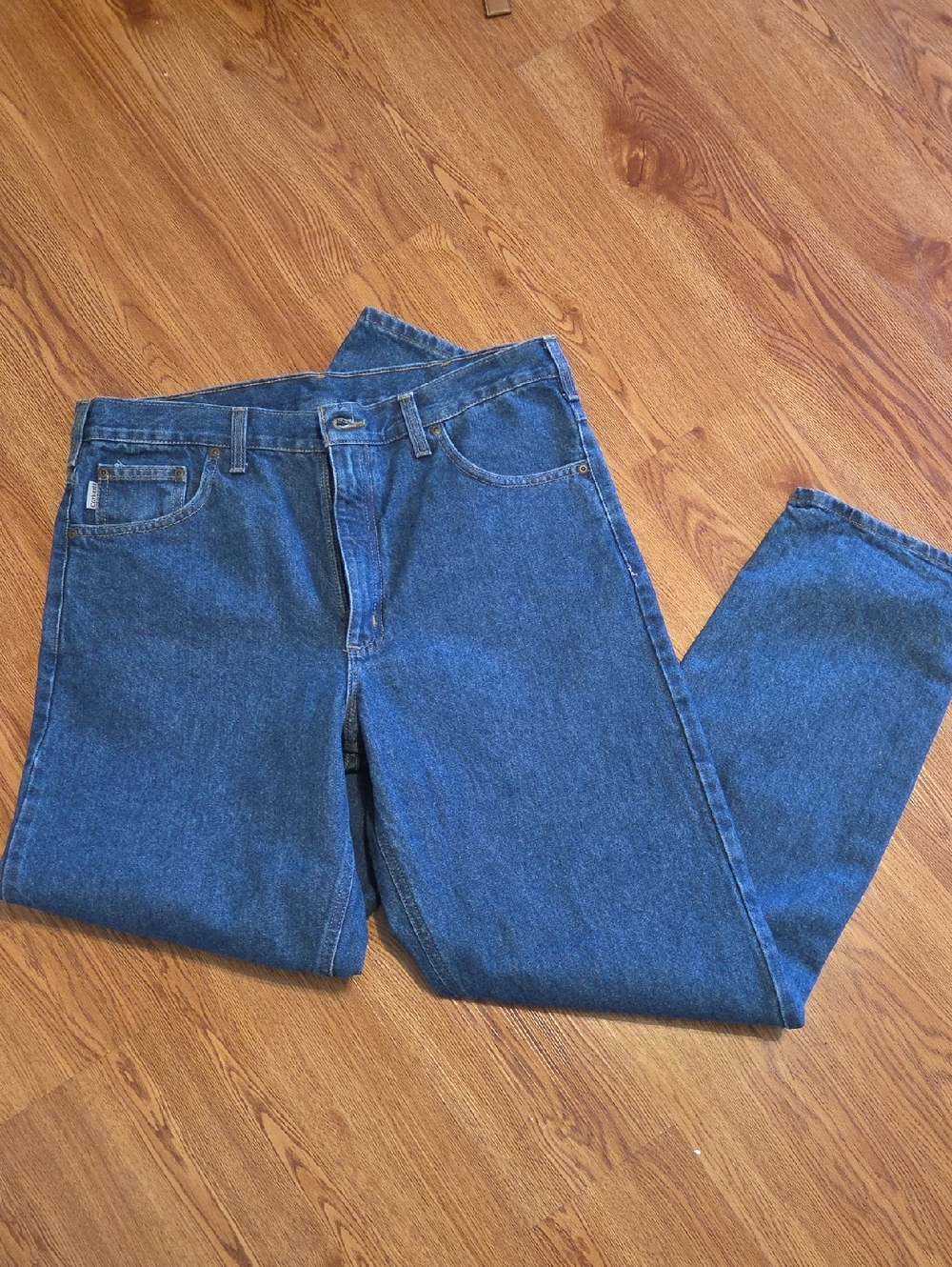Carhartt Men's Relaxed Fit Dark Blue Denim Jeans, 36x30
